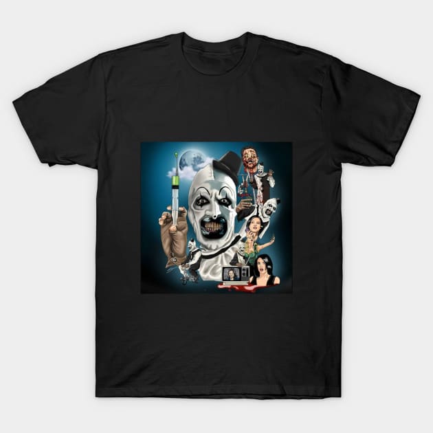 Terrifier 2-Art the clown T-Shirt by Brush-Master